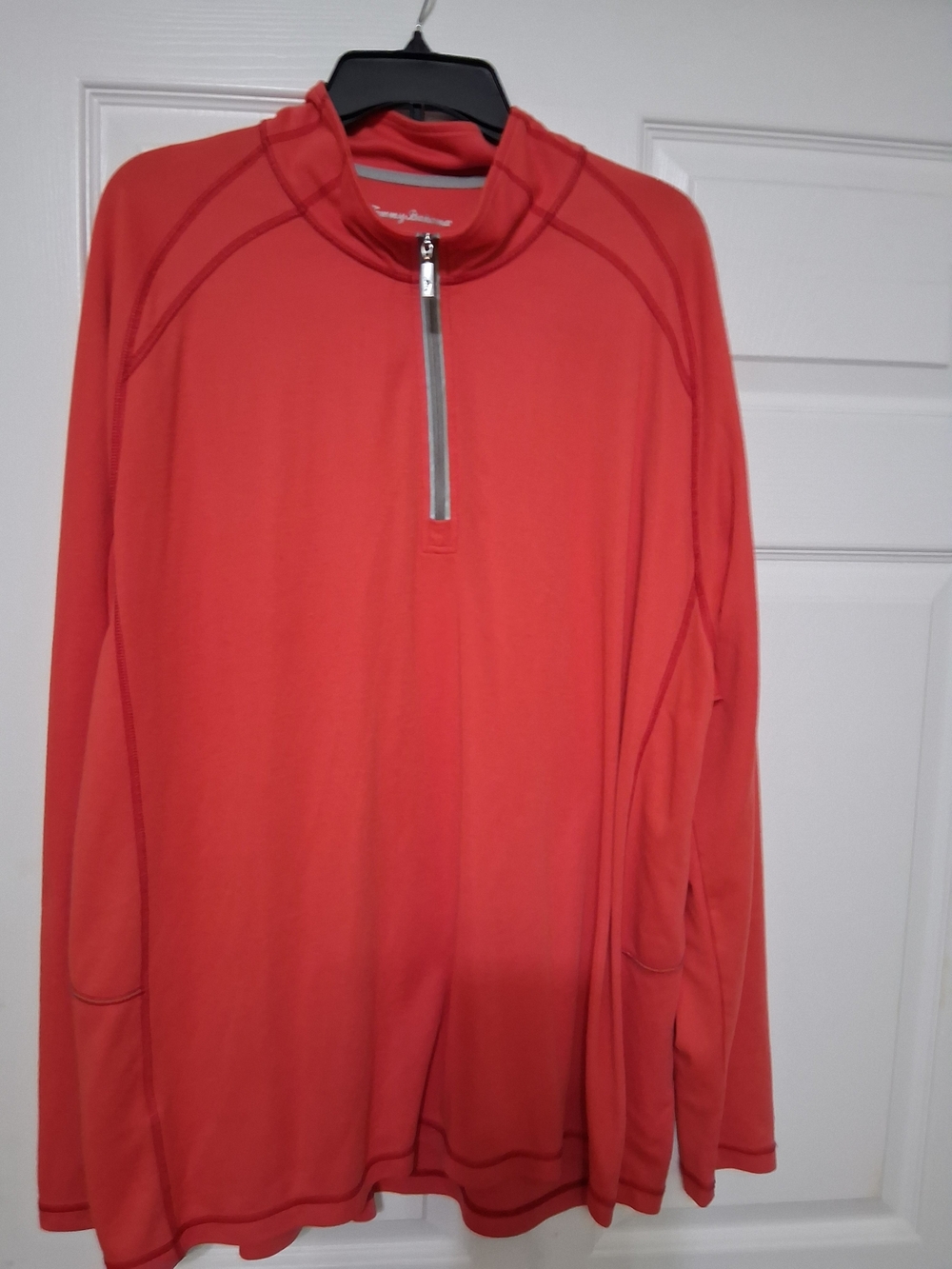 3Tommy Bahama 2XL Men's Coral Zip-Up Performance Pullover